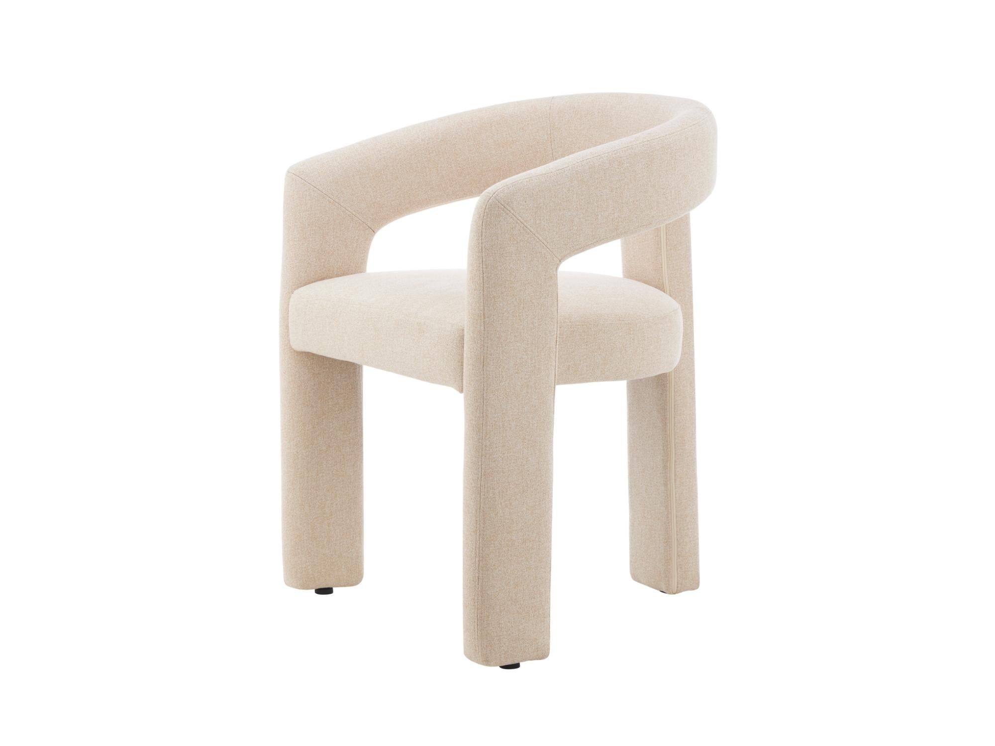 Princeton Dining Chair – Sand | Linen Fabric Upholstery (Set of 2)