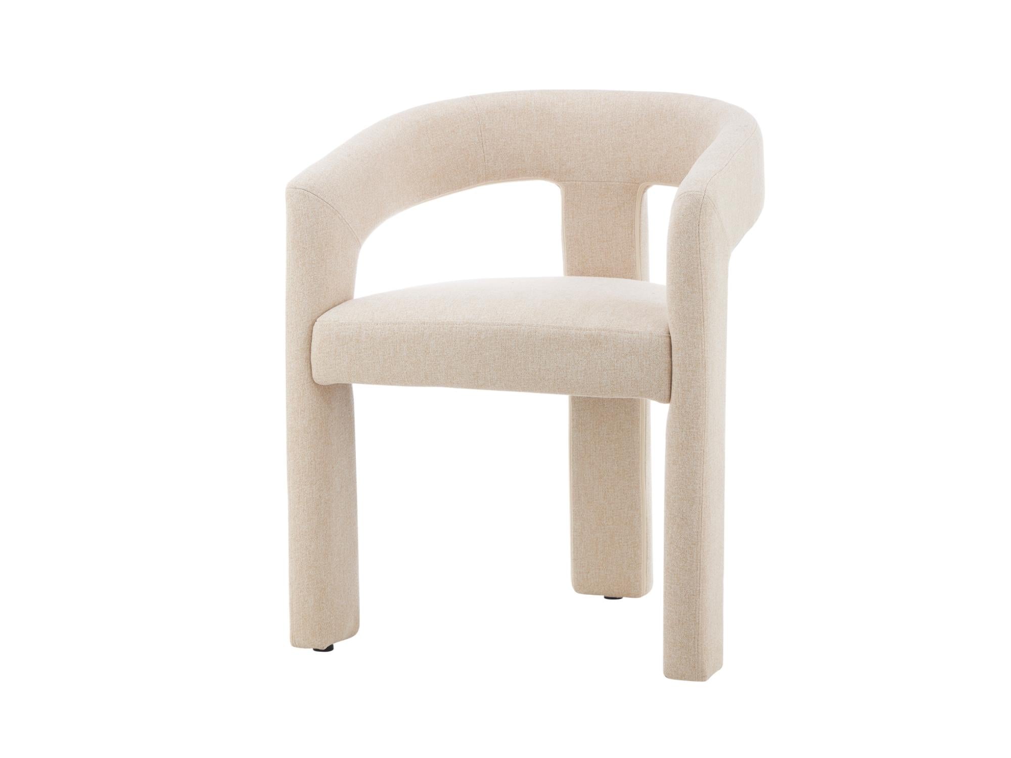 Princeton Dining Chair – Sand | Linen Fabric Upholstery (Set of 2)