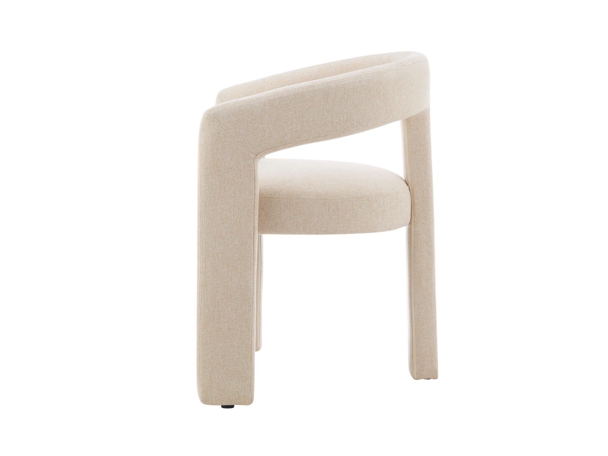 Princeton Dining Chair – Sand | Linen Fabric Upholstery (Set of 2)