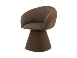Lugarno Dining Chair – Chocolate | Mohair Fabric Upholstery