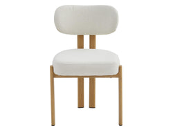Cancun Dining Chair – Beige | Textured Fabric & Wood-Effect Frame (Set of 2)