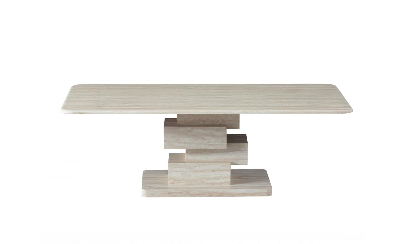 Eros Coffee Table White Travertine