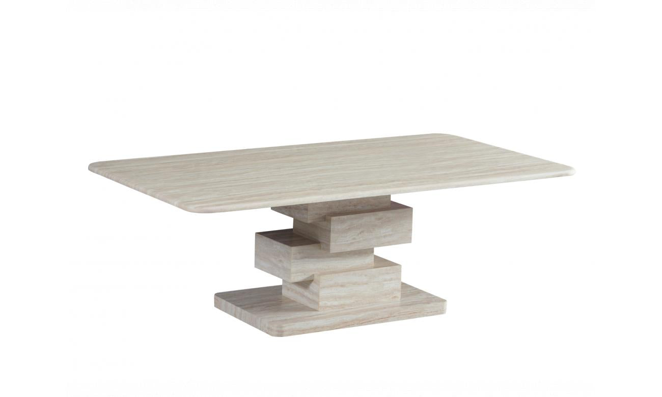 Eros Coffee Table White Travertine