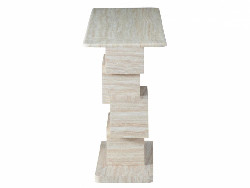 Eros Console Table White Travertine
