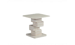 Eros Side Table White Travertine