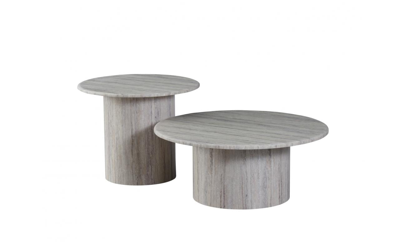 Seoul Side Table Grey Marble