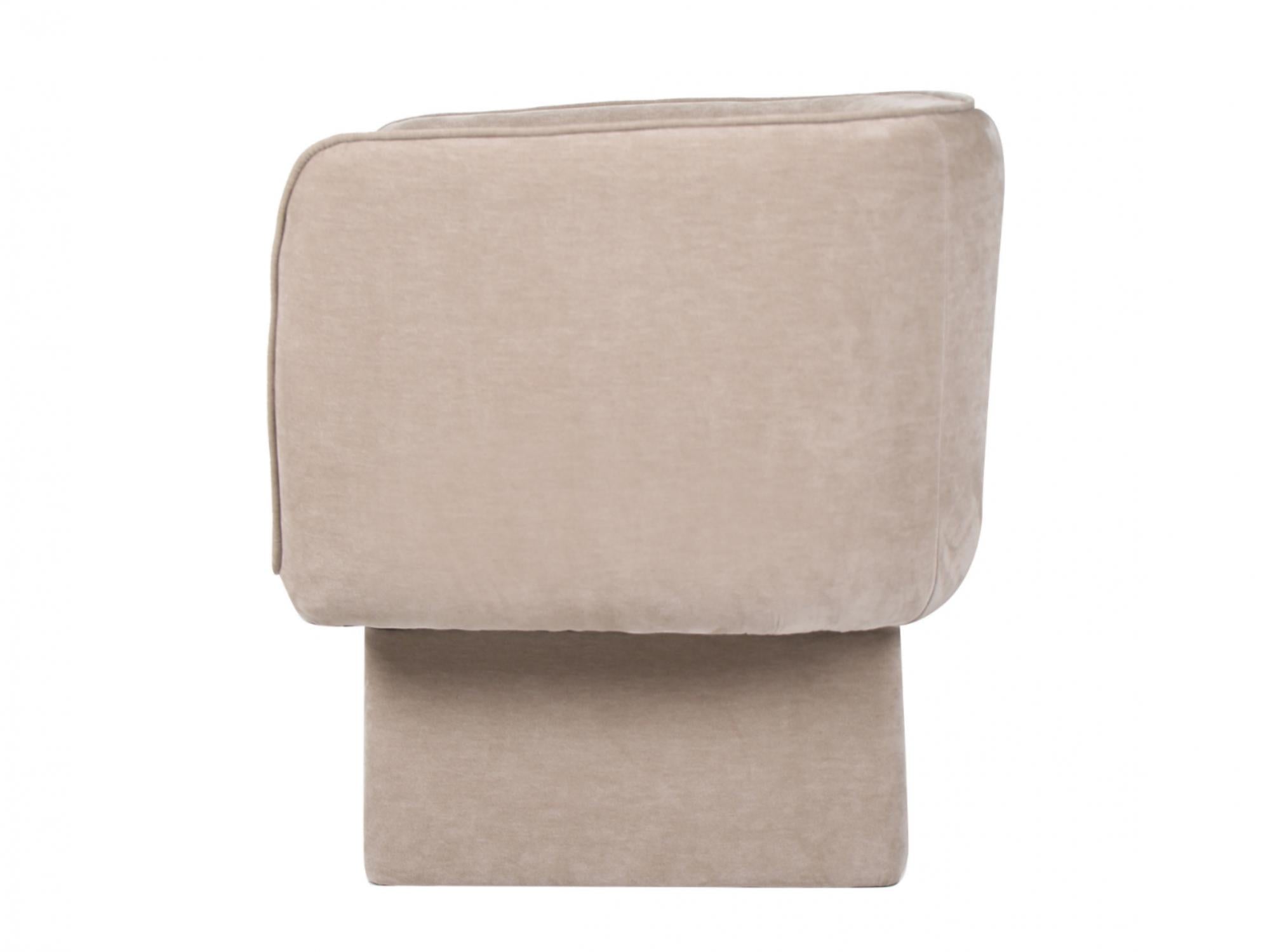 Chloe Swivel Occasional Chair – Latte | Chenille Fabric Upholstery