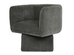 Chloe Swivel Occasional Chair – Olive | Chenille Fabric Upholstery