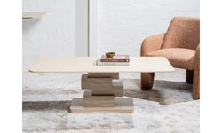 Eros Coffee Table White Travertine