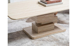 Eros Coffee Table White Travertine