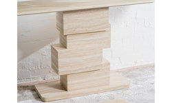 Eros Console Table White Travertine