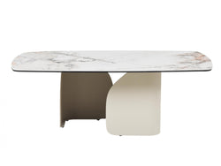 Messina Coffee Table – Milan White Marble | Ivory Frame