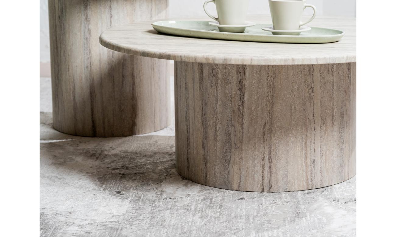 Seoul Side Table Grey Marble