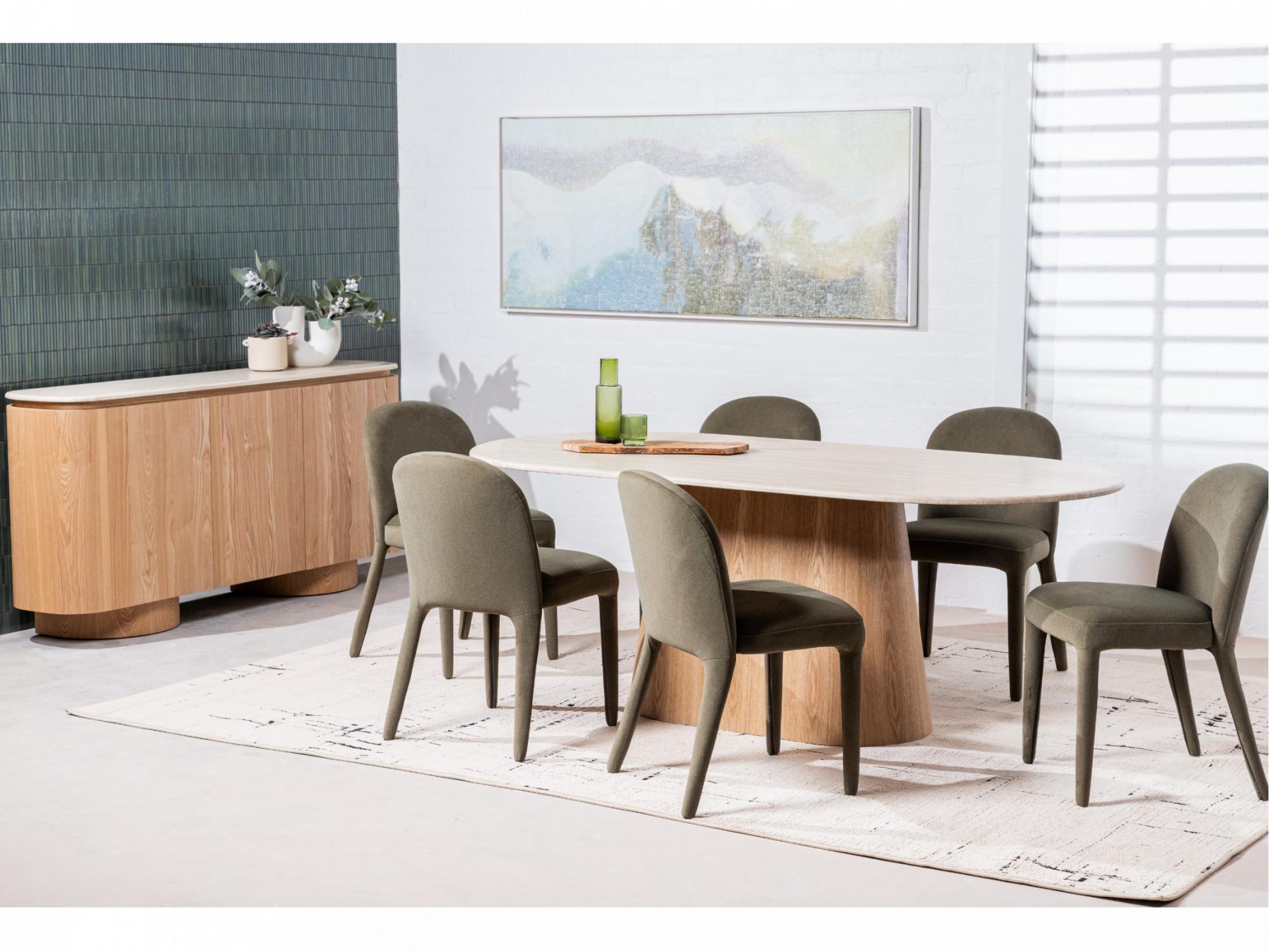 Waverley Sideboard – White Travertine | Natural Ash Veneer