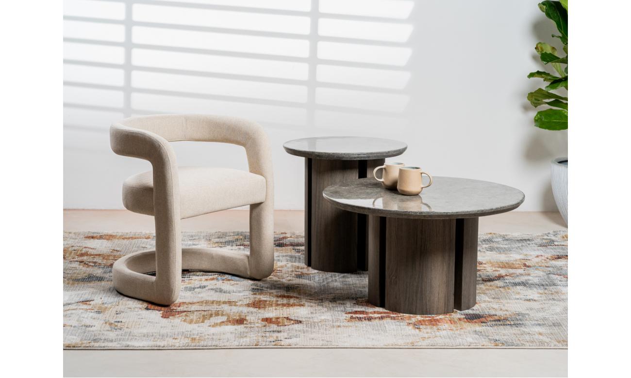 Corfu Coffee Table Grey Marble