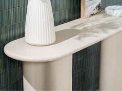 Coastal Console Table – Pebble | Micro-Cement Coated MDF