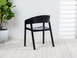 Hendriks Dining Chair – Black | Plywood, Ash Veneer & Solid Ash (Set of 2)