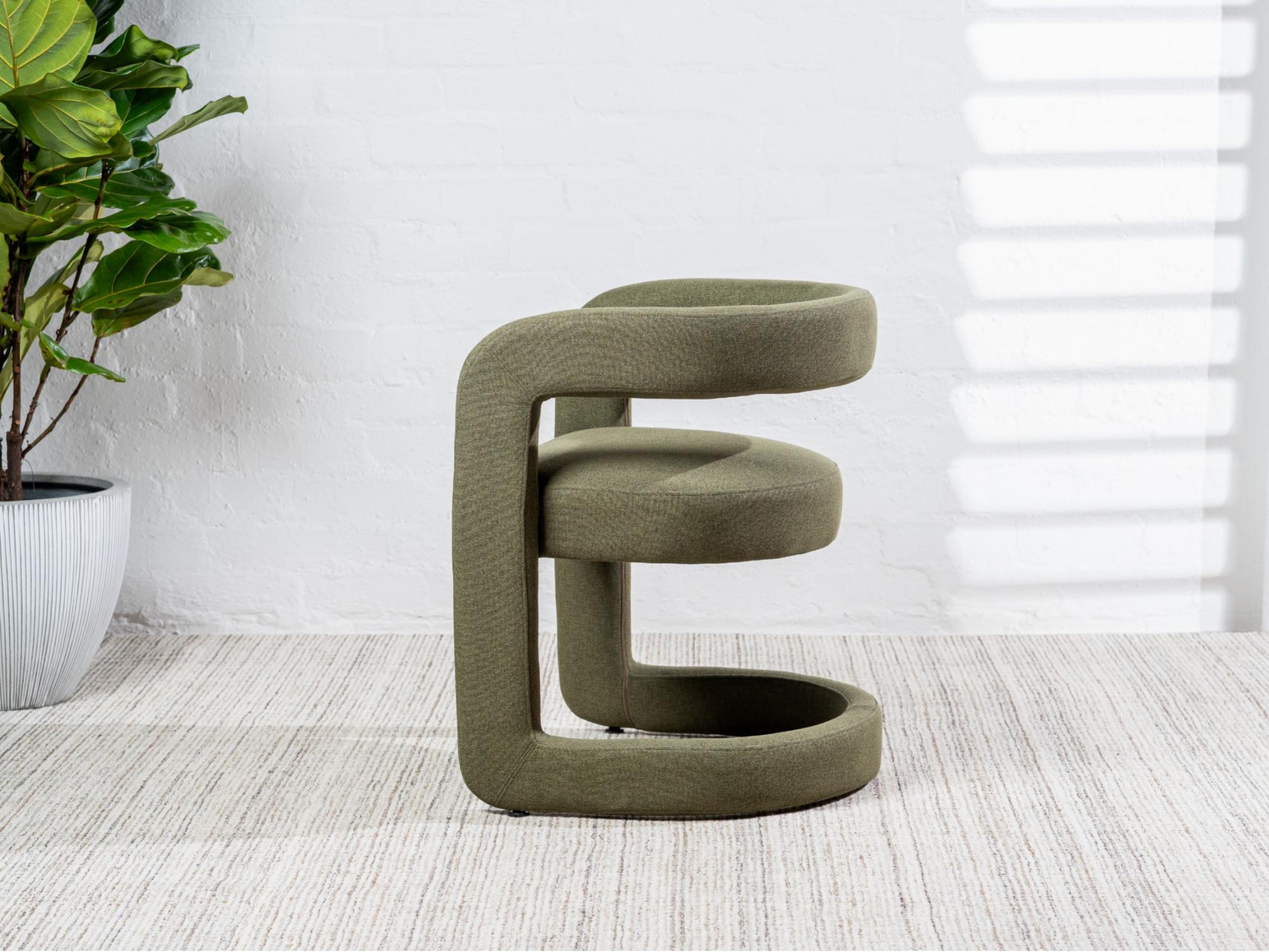 Toronto Dining Chair – Olive | Linen Fabric Upholstery (Set of 2)