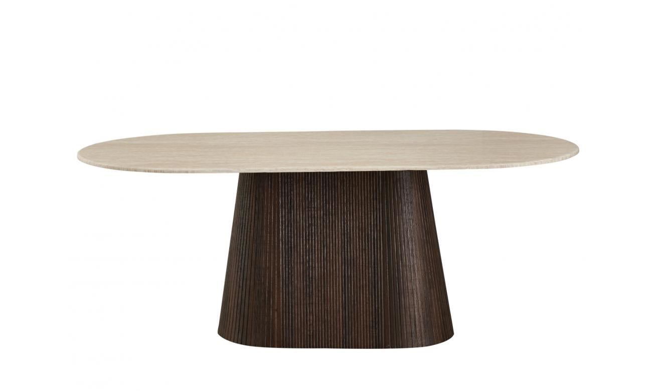 Crete Large Dining Table Travertine