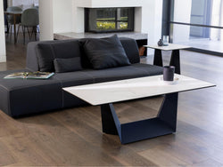 Symphony Coffee Table – Marmo Marble Effect | Black Frame