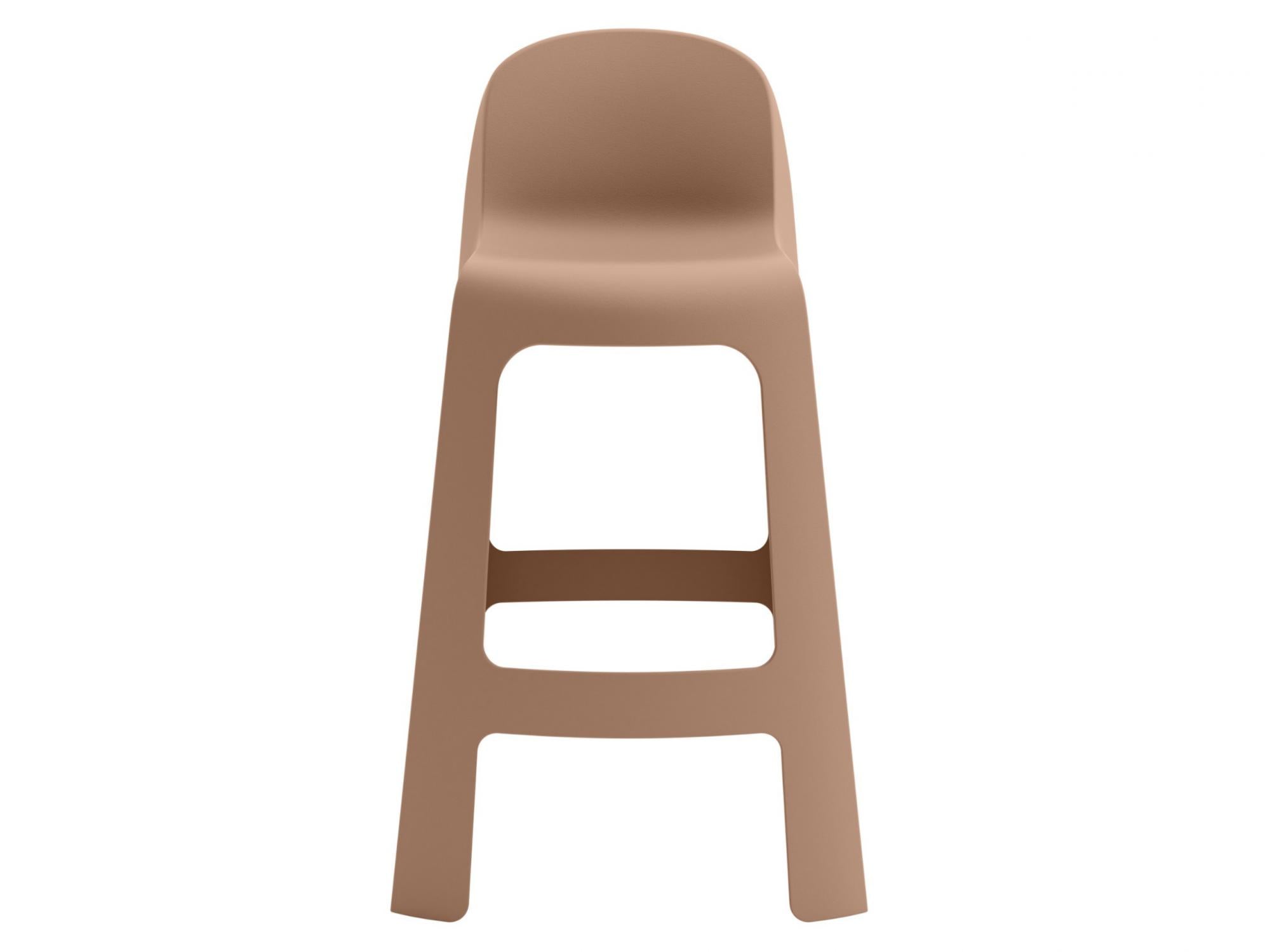 Bondi Outdoor Bar Stool – Mocha Brown | Solid Plastic (Set of 2)