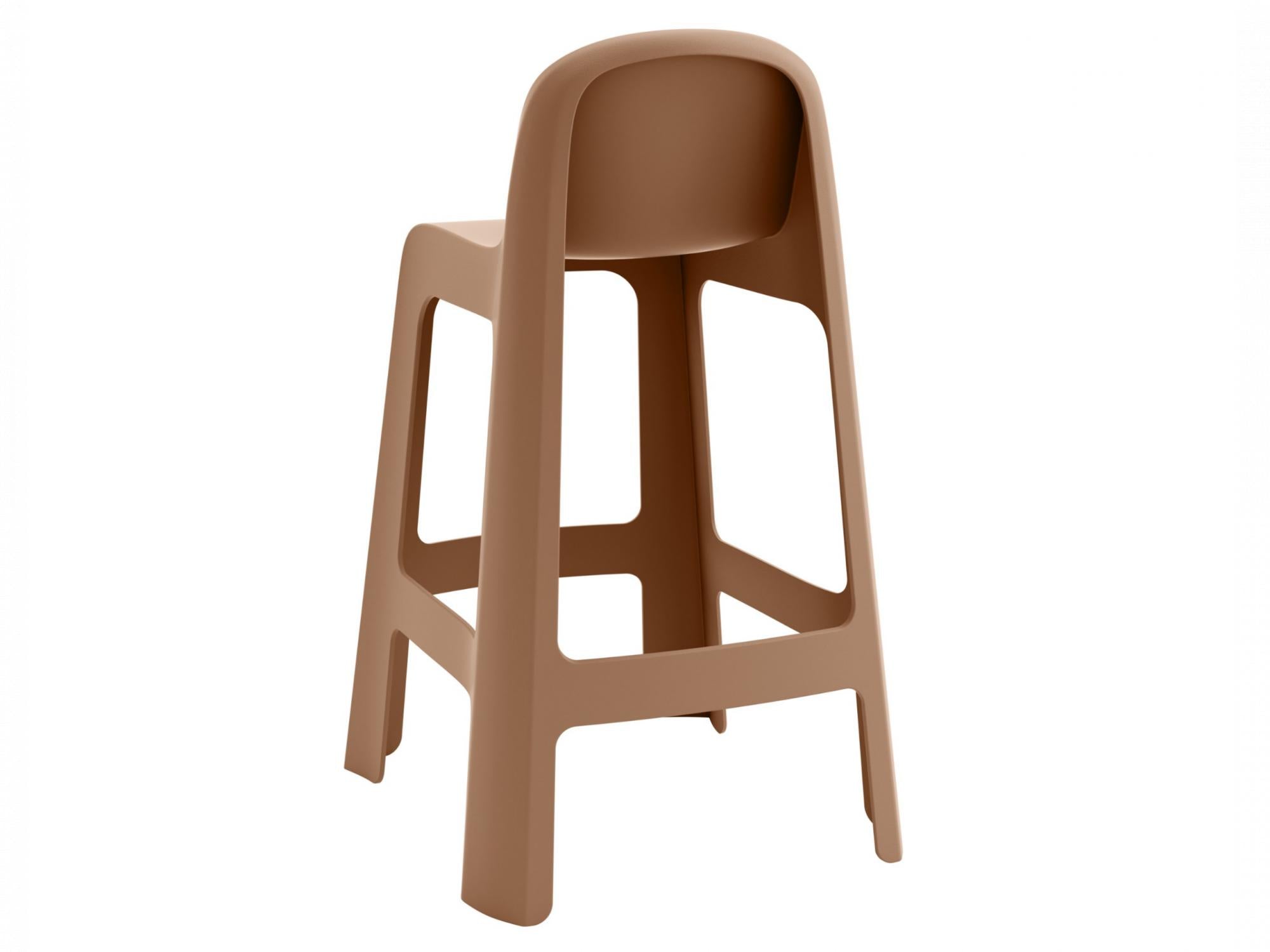 Bondi Outdoor Bar Stool – Mocha Brown | Solid Plastic (Set of 2)