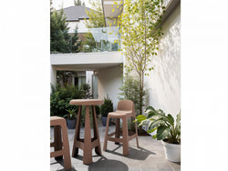 Bondi Outdoor Bar Stool – Mocha Brown | Solid Plastic (Set of 2)