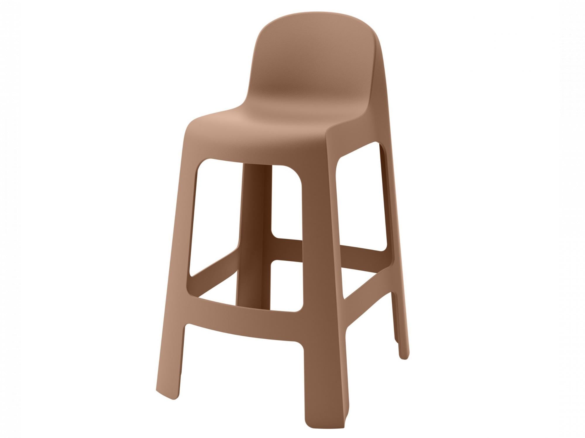 Bondi Outdoor Bar Stool – Mocha Brown | Solid Plastic (Set of 2)