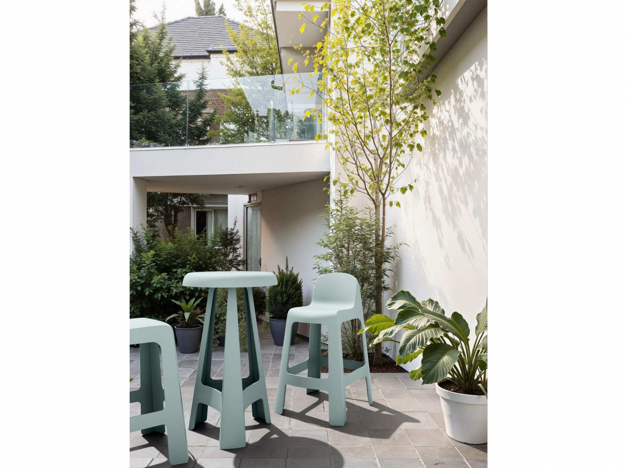Bondi Bar Table – Celadon Green | Solid Plastic