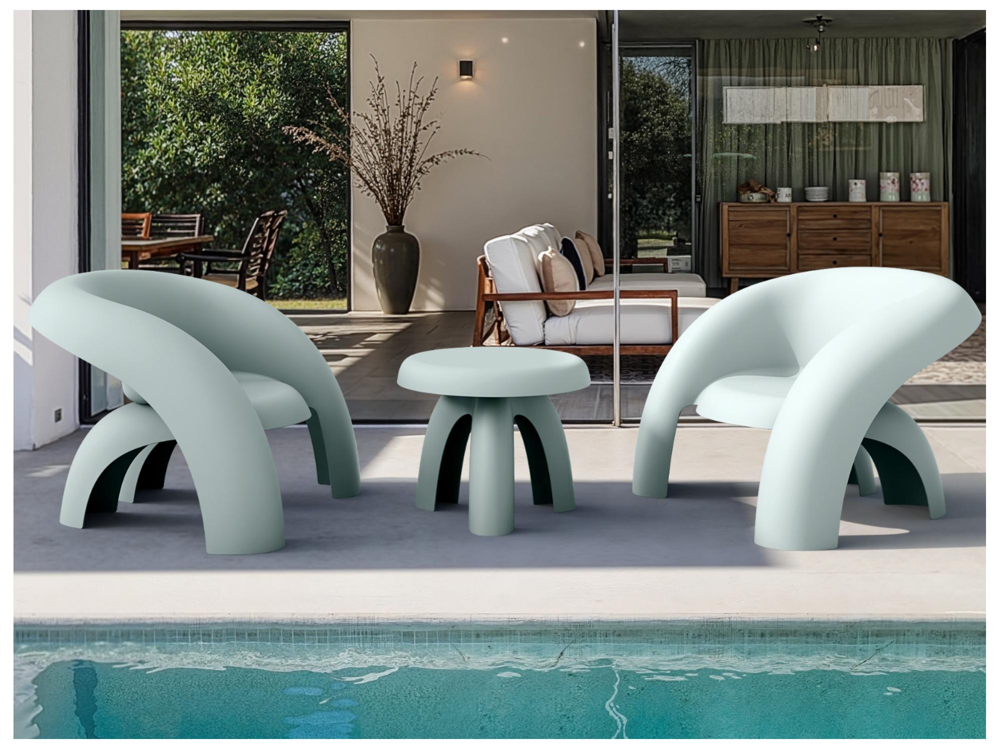 Bondi Outdoor Chair – Celadon Green | Solid Plastic