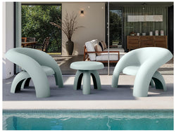 Bondi Outdoor Chair – Celadon Green | Solid Plastic