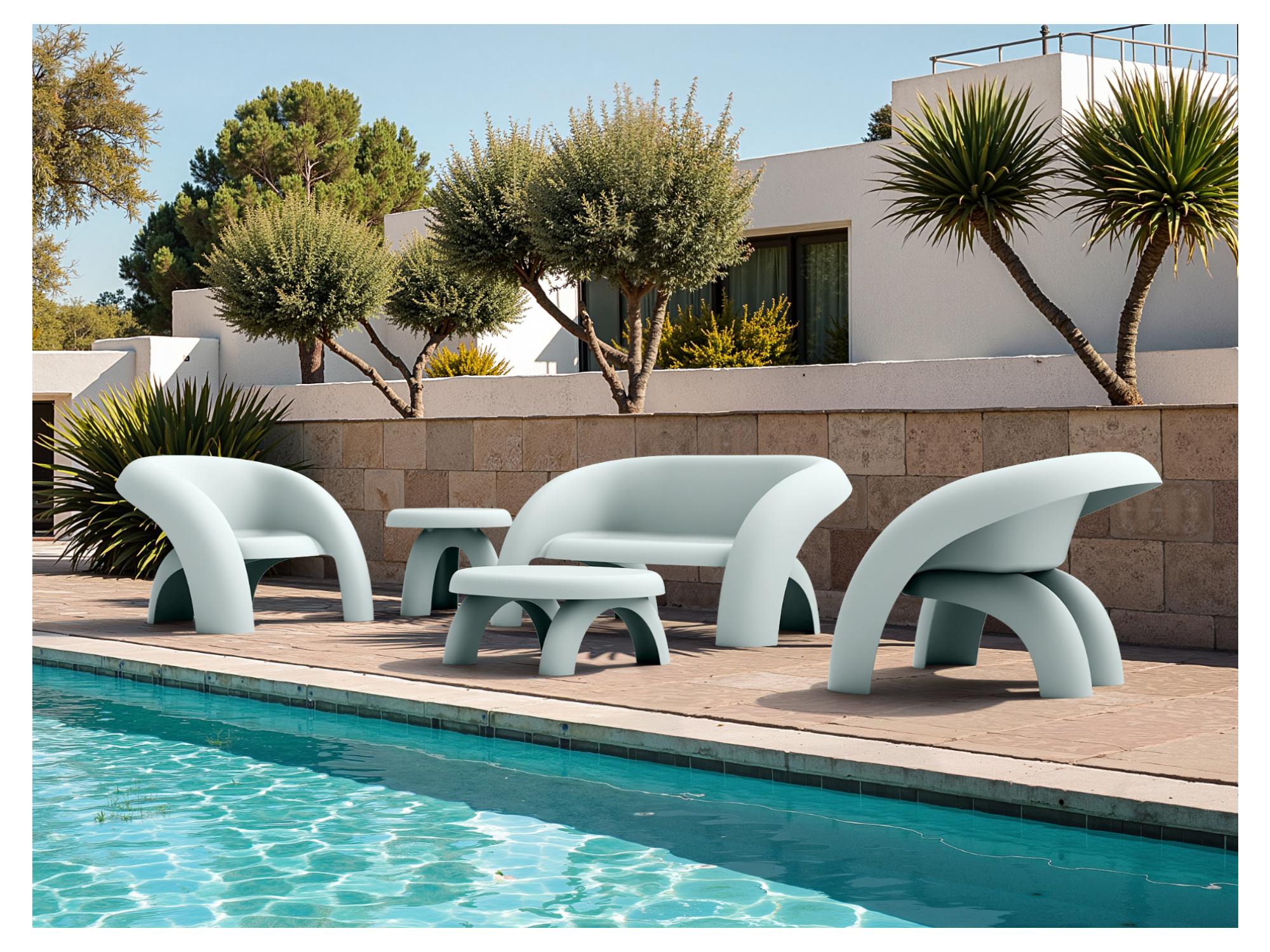 Bondi Outdoor Chair – Celadon Green | Solid Plastic