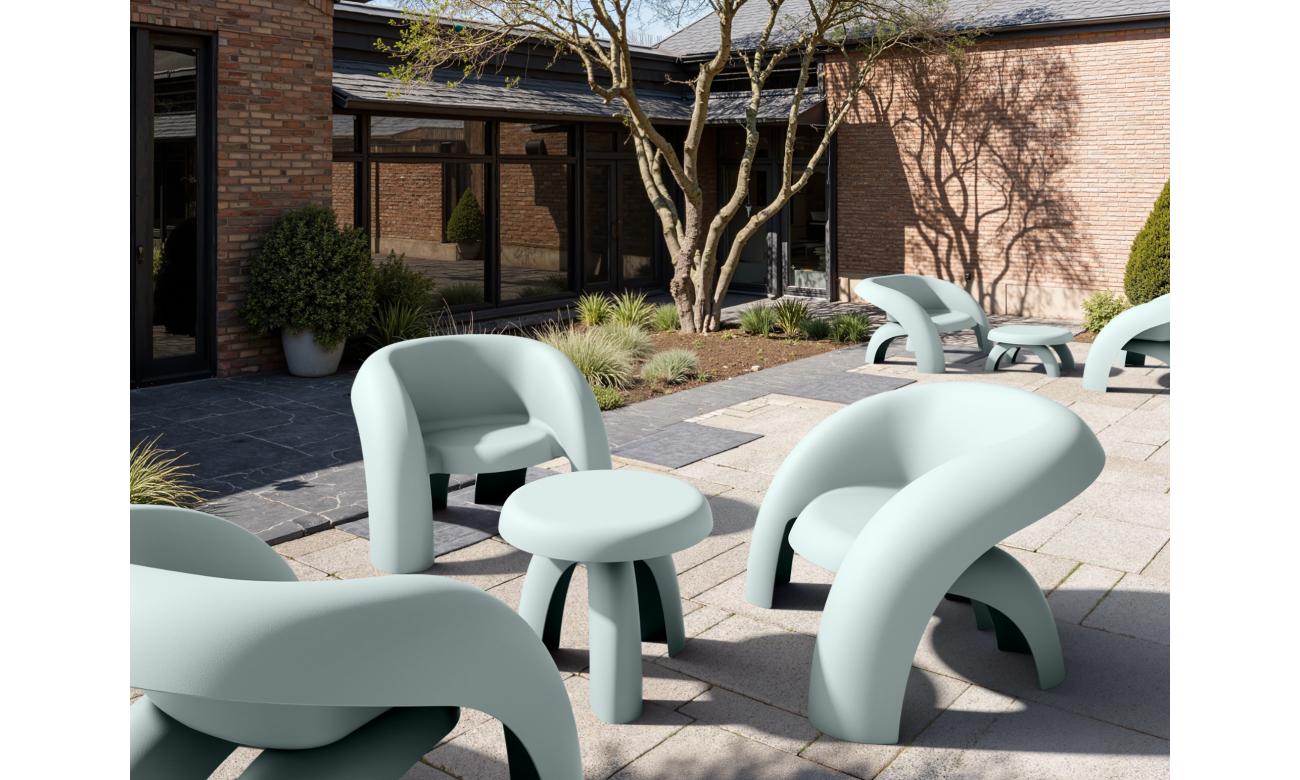 Bondi Outdoor Chair – Celadon Green | Solid Plastic