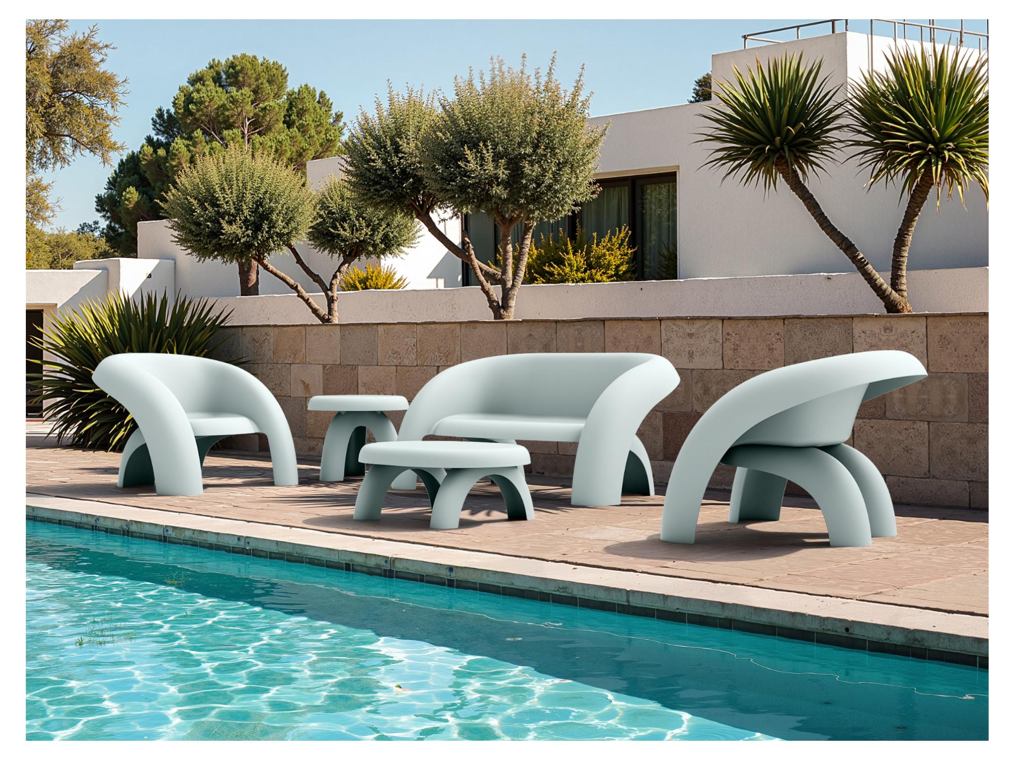 Bondi Outdoor Coffee Table – Celadon Green | Solid Plastic