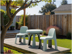 Bondi Dining Chair – Celadon Green | Solid Plastic (Set of 2)