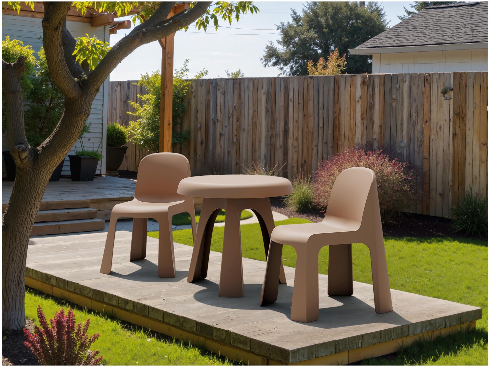 Bondi Dining Chair – Mocha Brown | Solid Plastic (Set of 2)