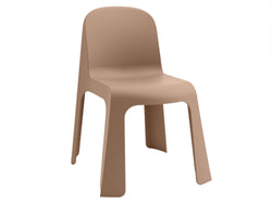 Bondi Dining Chair – Mocha Brown | Solid Plastic (Set of 2)