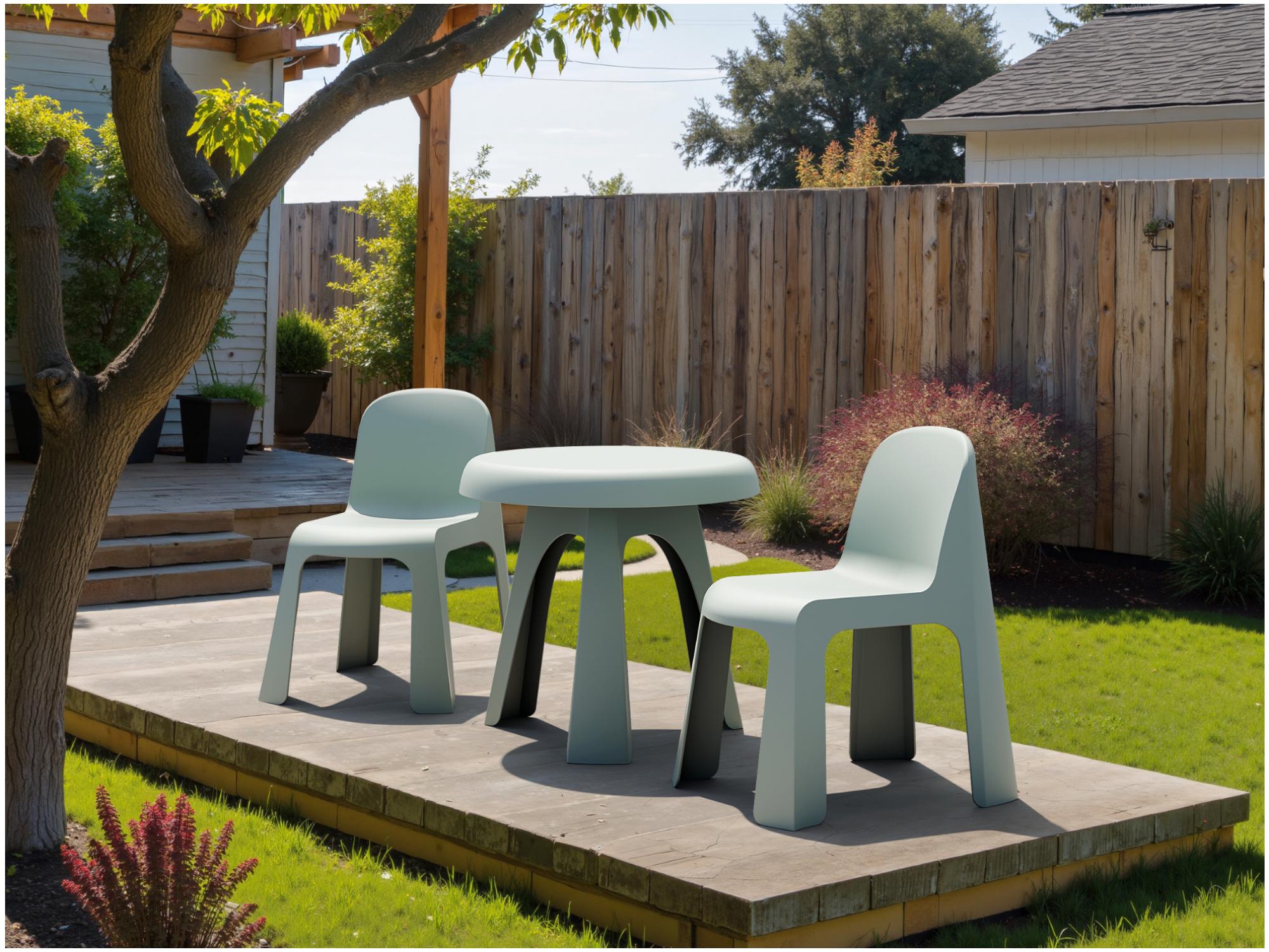 Bondi Dining Table – Celadon Green | Solid Plastic