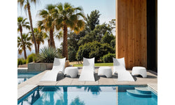 Bondi Lounger Side Table White