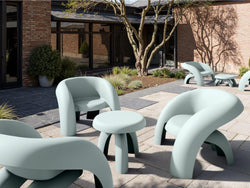 Bondi Outdoor Side Table – Celadon Green | Solid Plastic