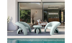 Bondi Outdoor Side Table – Celadon Green | Solid Plastic