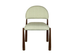 Egypt Dining Chair – Moss & Walnut | Fabric & Walnut-Effect Frame (Set of 2)