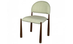 Egypt Dining Chair – Moss & Walnut | Fabric & Walnut-Effect Frame (Set of 2)