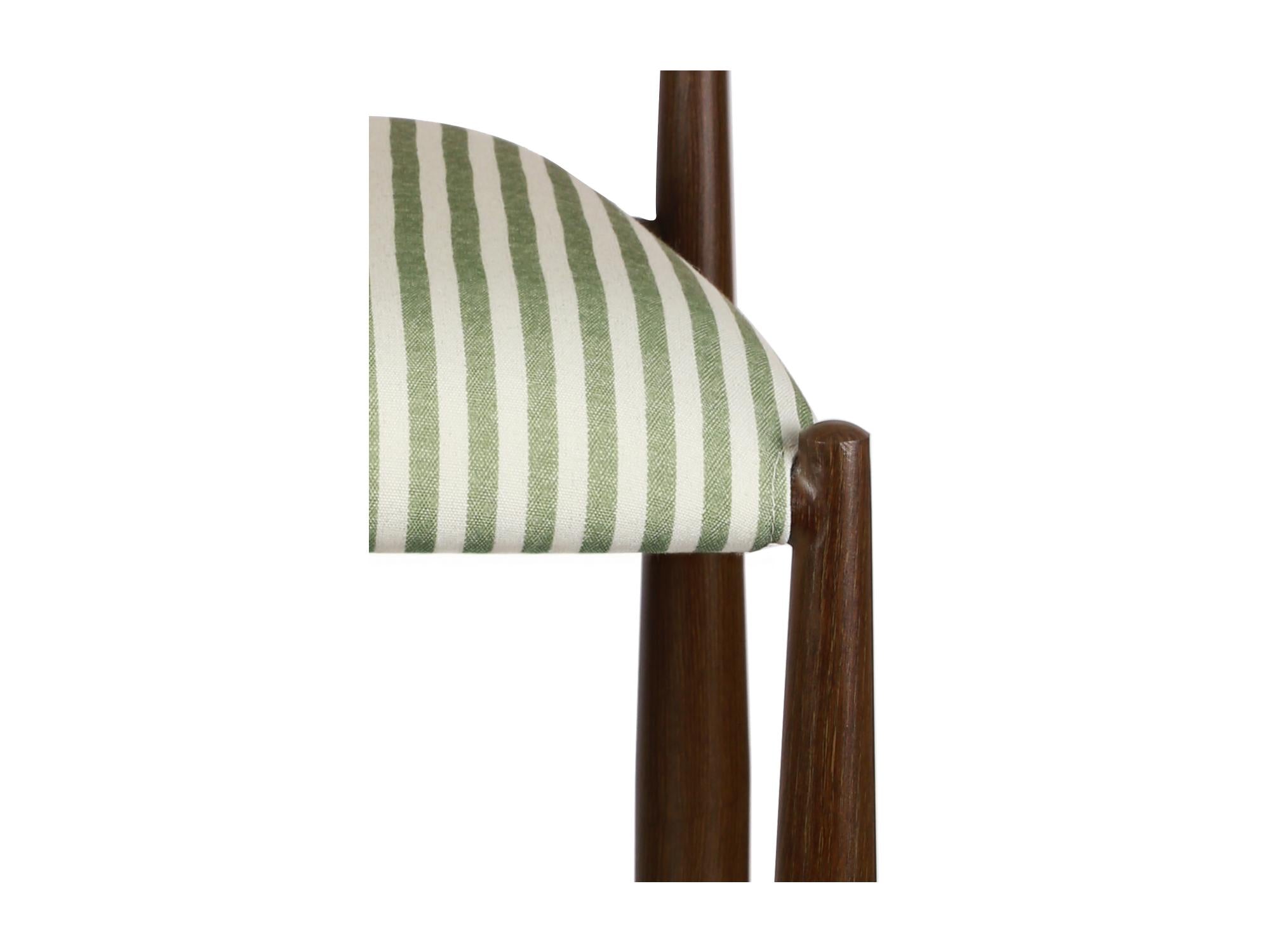 Egypt Dining Chair – Moss & Walnut | Fabric & Walnut-Effect Frame (Set of 2)