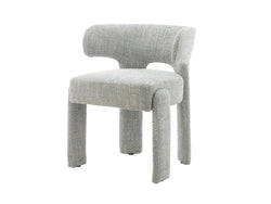 Geneva Dining Chair – Blue Grey | Textured Fabric Upholstery (Set of 2)