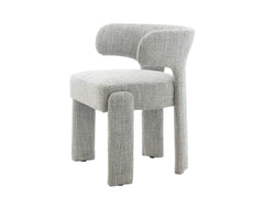 Geneva Dining Chair – Blue Grey | Textured Fabric Upholstery (Set of 2)