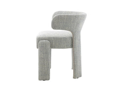 Geneva Dining Chair – Blue Grey | Textured Fabric Upholstery (Set of 2)