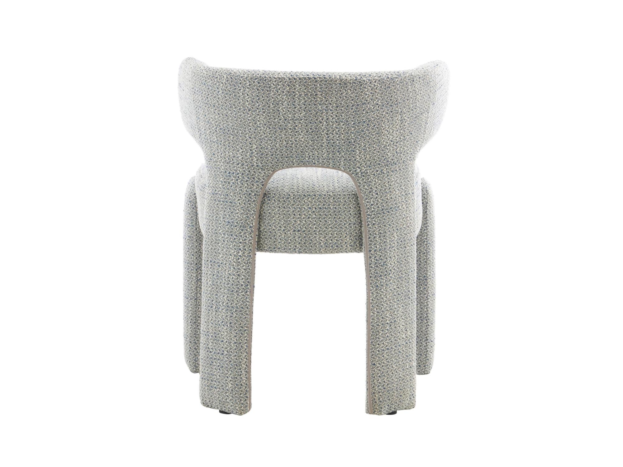 Geneva Dining Chair – Blue Grey | Textured Fabric Upholstery (Set of 2)