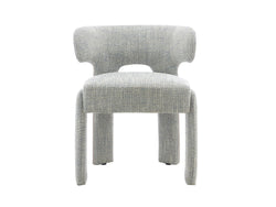 Geneva Dining Chair – Blue Grey | Textured Fabric Upholstery (Set of 2)