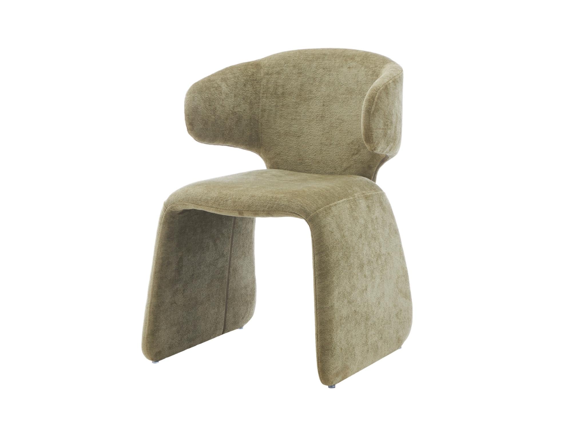 Helsinki Dining Chair – Olive | Textured Fabric Upholstery